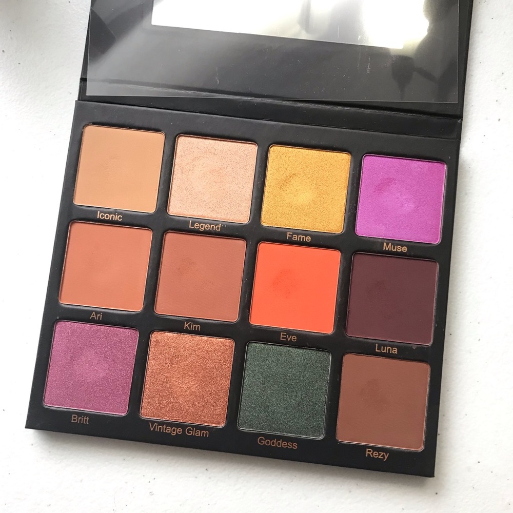 The Makeup Shack Muse Eyeshadow Palette swatched